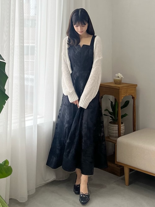 萌　MOYURU　柄　ボレロ　カーディガン　未使用 萌 モユル moyuru リネン 変形ボレロ カーディガン センソユニコ