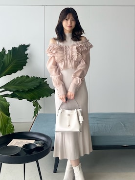 「アイテム（ハンドバッグ）」を使った、mihoさん（レディース・163cm）の秋コーディネート