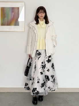 「アイテム（ダウンジャケット/コート）」を使った、mihoさん（レディース・163cm）の秋コーディネート