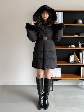「アイテム（ダウンジャケット/コート）」を使った、mihoさん（レディース・163cm）の秋コーディネート