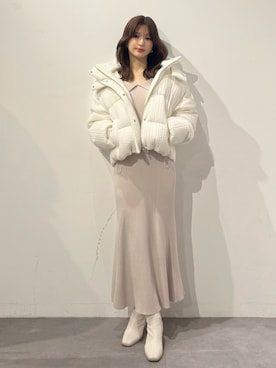 「アイテム（ダウンジャケット/コート）」を使った、mihoさん（レディース・163cm）の秋コーディネート