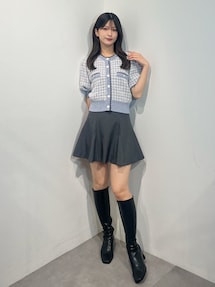 ポ*☆様 ⭐︎新品未使用センソユニコ　カットワーク・パンチングデザイン サマーブ サマーマテリアルバックZIPミニスカパン｜マーキュリーデュオ