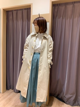 「Te chichi（テチチ）のアイテム（ステンカラーコート）」を使った、origoto16さん（レディース・165cm）の冬コーディネート