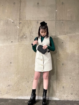 飯嶋菜奈さん（レディース・153cm）の冬コーディネート