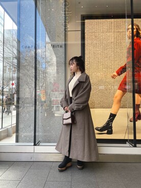 飯嶋菜奈さん（レディース・153cm）の冬コーディネート