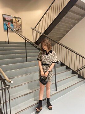 飯嶋菜奈さん（レディース・153cm）の春コーディネート