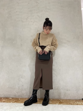 飯嶋菜奈さん（レディース・153cm）の秋コーディネート