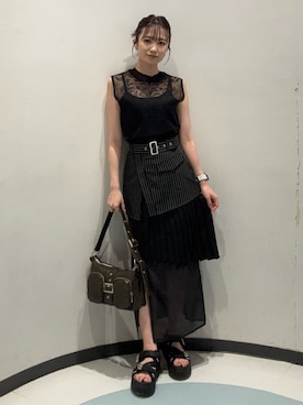 「SHAKA（シャカ）のアイテム」を使った、飯嶋菜奈さん（レディース・153cm）の夏コーディネート