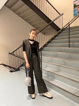 飯嶋菜奈さん（レディース・153cm）の春コーディネート