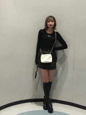 飯嶋菜奈さん（レディース・153cm）の冬コーディネート