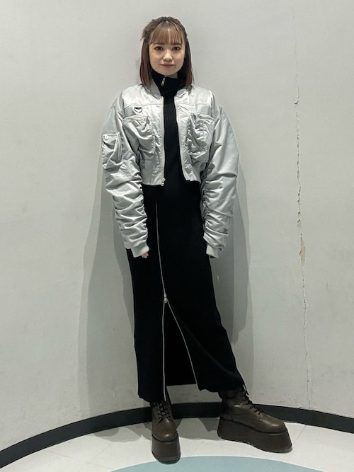 MURUA ワンピース アシメZIPニットワンピース : ZOZOTOWN Yahoo