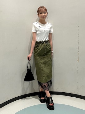 飯嶋菜奈さん（レディース・153cm）の夏コーディネート