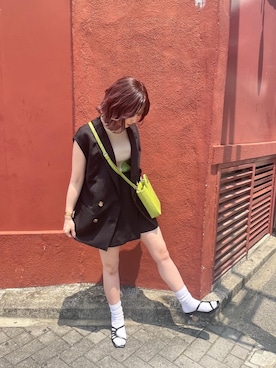 飯嶋菜奈さん（レディース・153cm）の夏コーディネート