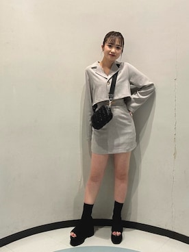 飯嶋菜奈さん（レディース・153cm）の春コーディネート