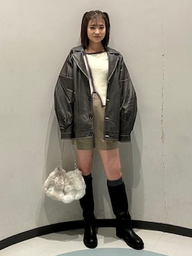 飯嶋菜奈さん（レディース・153cm）の秋コーディネート