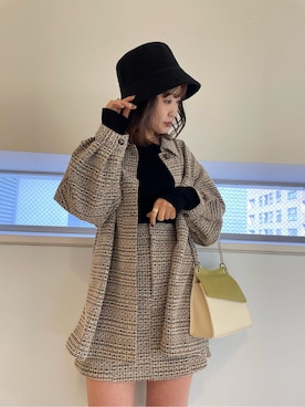 「#春服」｜飯嶋菜奈さん（レディース・153cm）の冬コーディネート