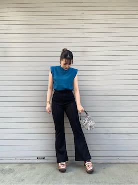 「アイテム（サンダル、その他）」を使った、飯嶋菜奈さん（レディース・153cm）の夏コーディネート