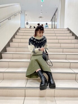 飯嶋菜奈さん(レディース・153cm)の秋コーディネート