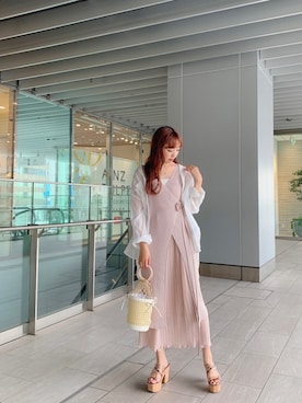 「MERCURYDUO（マーキュリーデュオ）のアイテム（キャミソール）」を使った、airiさん（レディース・159cm）の春コーディネート