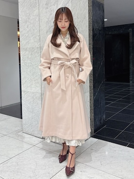 「アイテム（トレンチコート）」を使った、airiさん（レディース・160cm）の秋コーディネート