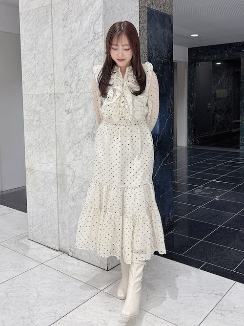 dazzlinエアリーシャツワンピース アイボリー dazzlinairiさんのワンピースを使ったコーディネート - ZOZOTOWN