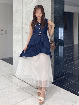 「dazzlin（ダズリン）のアイテム」を使った、airiさん（レディース・160cm）の春コーディネート