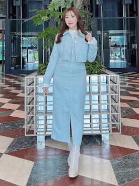 「dazzlin（ダズリン）のアイテム（その他アウター）」を使った、airiさん（レディース・160cm）の冬コーディネート