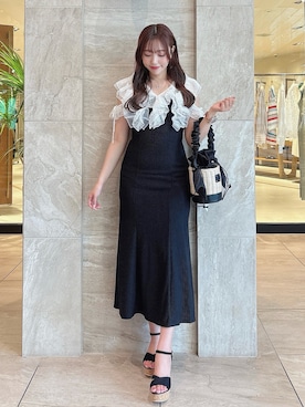 「dazzlin（ダズリン）のアイテム（ワンピース/ドレス）」を使った、airiさん（レディース・160cm）の夏コーディネート