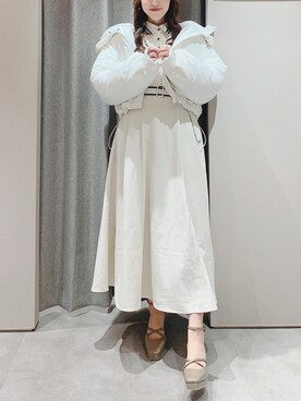 「dazzlin（ダズリン）のアイテム（ダウンジャケット/コート）」を使った、airiさん（レディース・160cm）の秋コーディネート