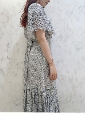 「MERCURYDUO（マーキュリーデュオ）のアイテム（キャミソール）」を使った、airiさん（レディース・159cm）の夏コーディネート