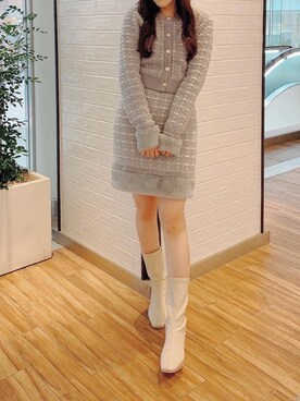 「dazzlin（ダズリン）のアイテム（その他アウター）」を使った、airiさん（レディース・160cm）の冬コーディネート