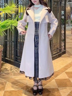「dazzlin（ダズリン）のアイテム（その他アウター）」を使った、airiさん（レディース・160cm）の冬コーディネート