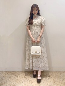 MERCURYDUO　2WAYウエストシャーリングプリントワンピース MERCURYDUO 2WAYウエストシャーリングプリントワンピース