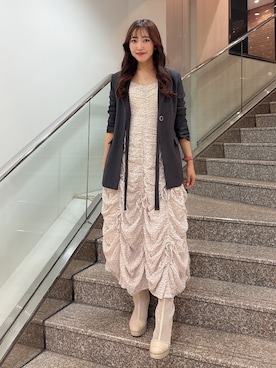 「dazzlin（ダズリン）のアイテム（ジャケット/アウター）」を使った、airiさん（レディース・160cm）の春コーディネート