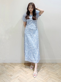 新品✨マーキュリーデュオ 23SS カシュクールパフスリーブワンピース S 新品✨マーキュリーデュオ 23SS カシュクールパフスリーブ