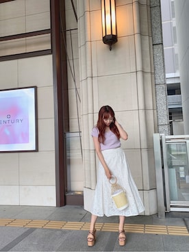 「MERCURYDUO（マーキュリーデュオ）のアイテム（キャミソール）」を使った、airiさん（レディース・159cm）の春コーディネート