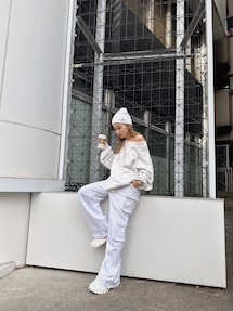 テックフェアー TECH WEAR カーゴジョガーパンツワイドパンツ テックフェアーTECH WEAR韓国ファッションカーゴジョガーパンツ
