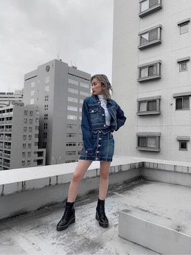 「GYDA（ジェイダ）のアイテム（テーラードジャケット）」を使った、honokaさん（レディース・151cm）の夏コーディネート