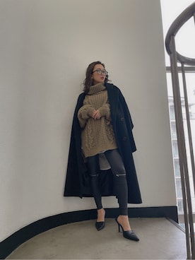 「GYDA（ジェイダ）のアイテム（その他アウター）」を使った、honokaさん（レディース・151cm）の秋コーディネート