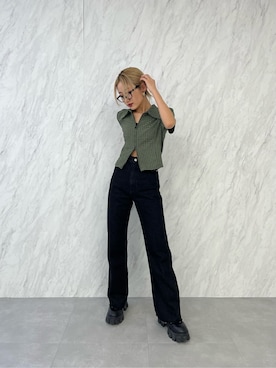 田澤眞梨亜さん（レディース・154cm）の春コーディネート