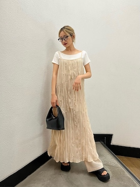 田澤眞梨亜さん(レディース・154cm)の夏コーディネート