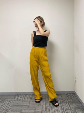 「EMODA（エモダ）のアイテム（その他トップス）」を使った、田澤眞梨亜さん（レディース・154cm）の春コーディネート