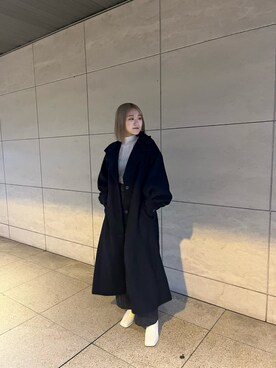 「MURUA（ムルーア）のアイテム（ダウンジャケット/コート）」を使った、清水夢乃さん（レディース・165cm）の秋コーディネート