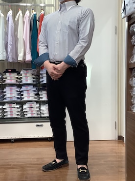 「アイテム（ビジネスシャツ）」を使った、SHIRTS PLAZA 福岡イオンモール店さん（メンズ・171cm）の春コーディネート