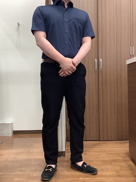 「アイテム（ビジネスシャツ）」を使った、SHIRTS PLAZA 福岡イオンモール店さん（メンズ・171cm）の春コーディネート