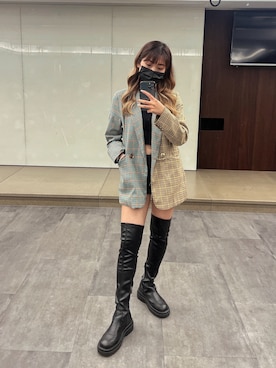 「西裝外套」｜Keshaさん（レディース・155cm）の夏コーディネート