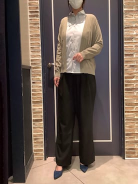 「TOKYO SHIRTS（トウキョウシャツ）のアイテム（ビジネスシャツ）」を使った、BRICK HOUSE by Tokyo Shirts さいたま新都心コクーン店さん（レディース・170cm）の春コーディネート