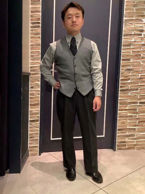 形態安定ノンアイロン ボタンダウン 長袖ビジネスワイシャツ（ビジネス