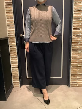 「アイテム（ビジネスシャツ）」を使った、BRICK HOUSE by Tokyo Shirts さいたま新都心コクーン店さん（レディース・170cm）の秋コーディネート