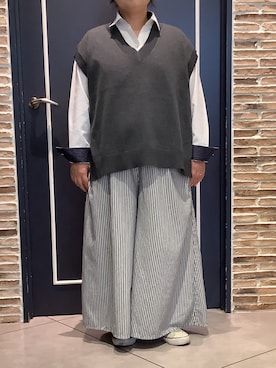 「アイテム（ビジネスシャツ）」を使った、BRICK HOUSE by Tokyo Shirts さいたま新都心コクーン店さん（レディース・152cm）の秋コーディネート